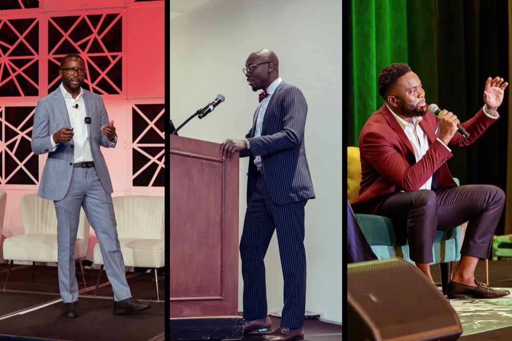 Three XSITE founders speaking on stage